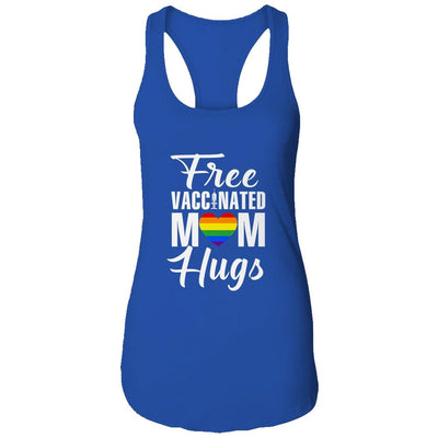 Gay Pride Vaccinated LGBT Lesbian LGBTQ Proud Mom-T-Shirt & Tank Top-Women's Ideal Racerback Tank-Royal