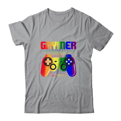 Gaymer Gamer Gay Pride Month Shirt LGBT Rainbow-T-Shirt & Hoodie-Classic T-Shirt-Sport Grey