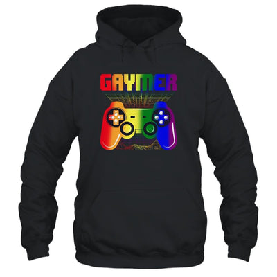 Gaymer Gamer Gay Pride Month Shirt LGBT Rainbow-T-Shirt & Hoodie-Pullover Hoodie-Black
