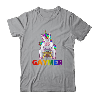 Gaymer Gay Pride Flag LGBT Unicorn-T-Shirt & Hoodie-Classic T-Shirt-Sport Grey