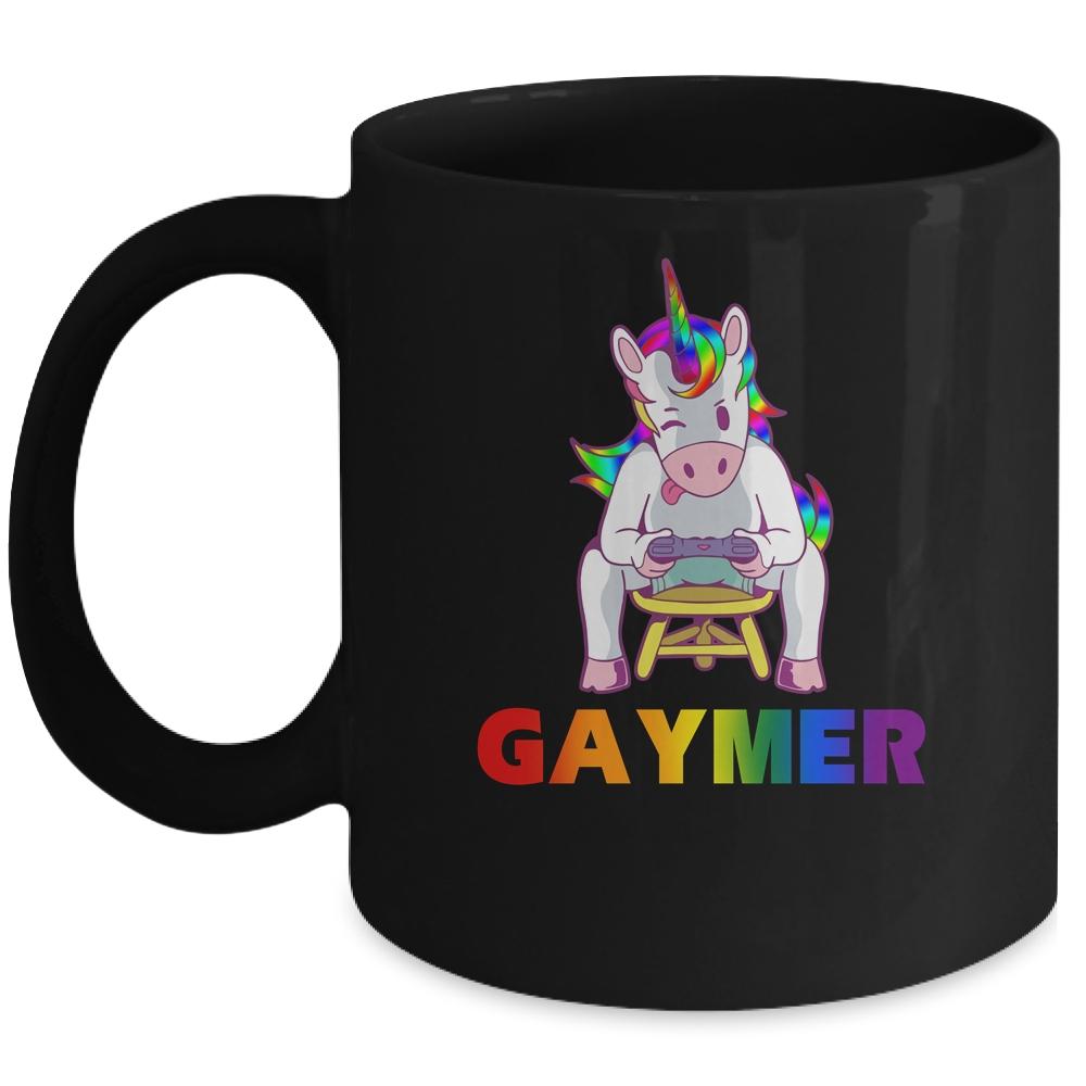 Gaymer Gay Pride Flag LGBT Unicorn Mug