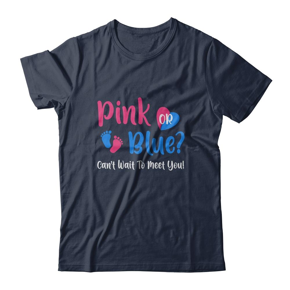 Gender Reveal Team Girl Or Boy Pink Or Blue-T-Shirt & Hoodie-Classic T-Shirt-Navy