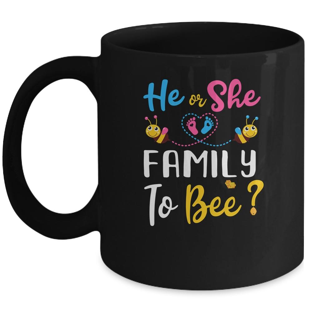 Gender Reveal What Will It Bee He Or She Family Mug-Coffee Mug-Mug-Black