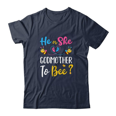 Gender Reveal What Will It Bee He Or She Godmother-T-Shirt & Hoodie-Classic T-Shirt-Navy