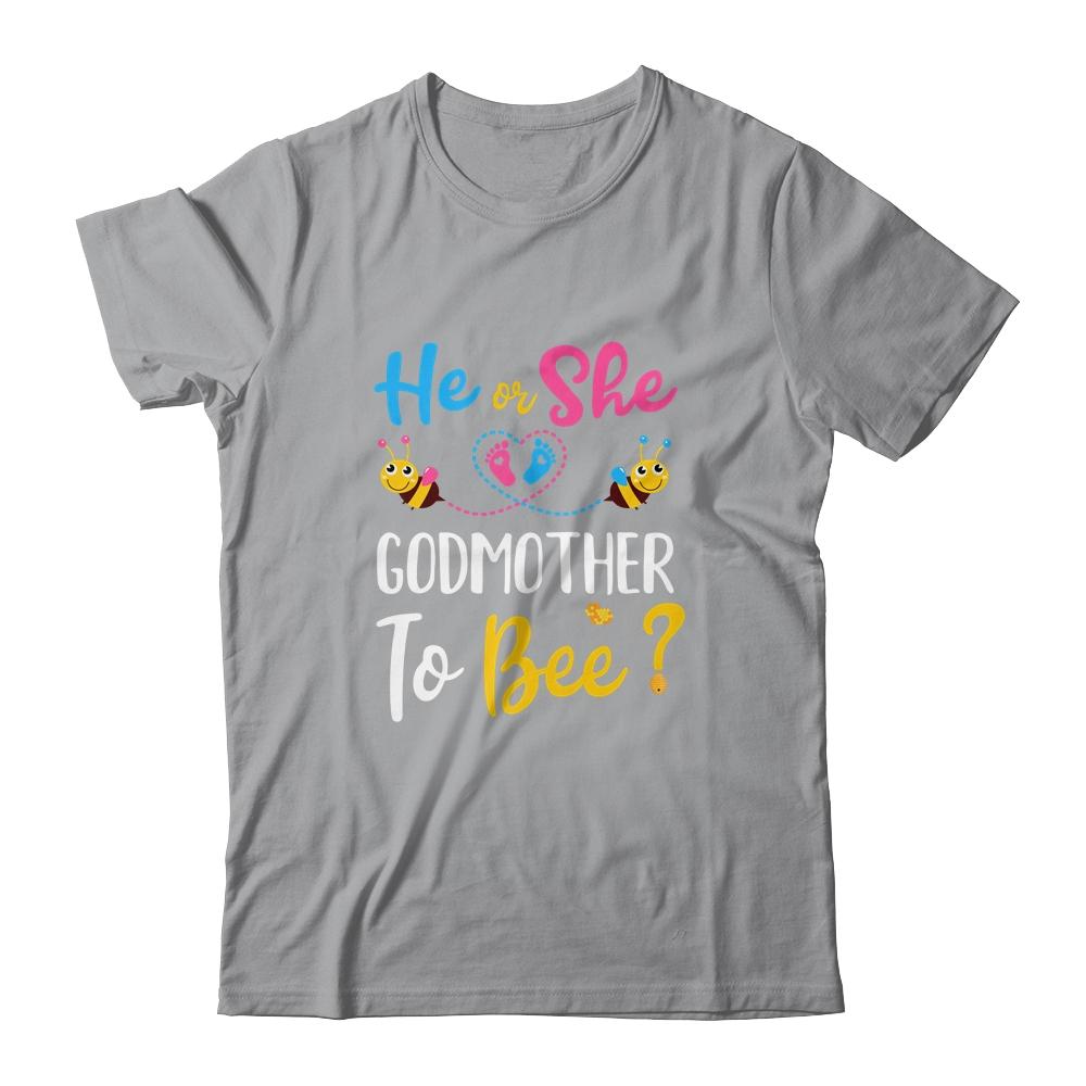 Gender Reveal What Will It Bee He Or She Godmother-T-Shirt & Hoodie-Classic T-Shirt-Sport Grey