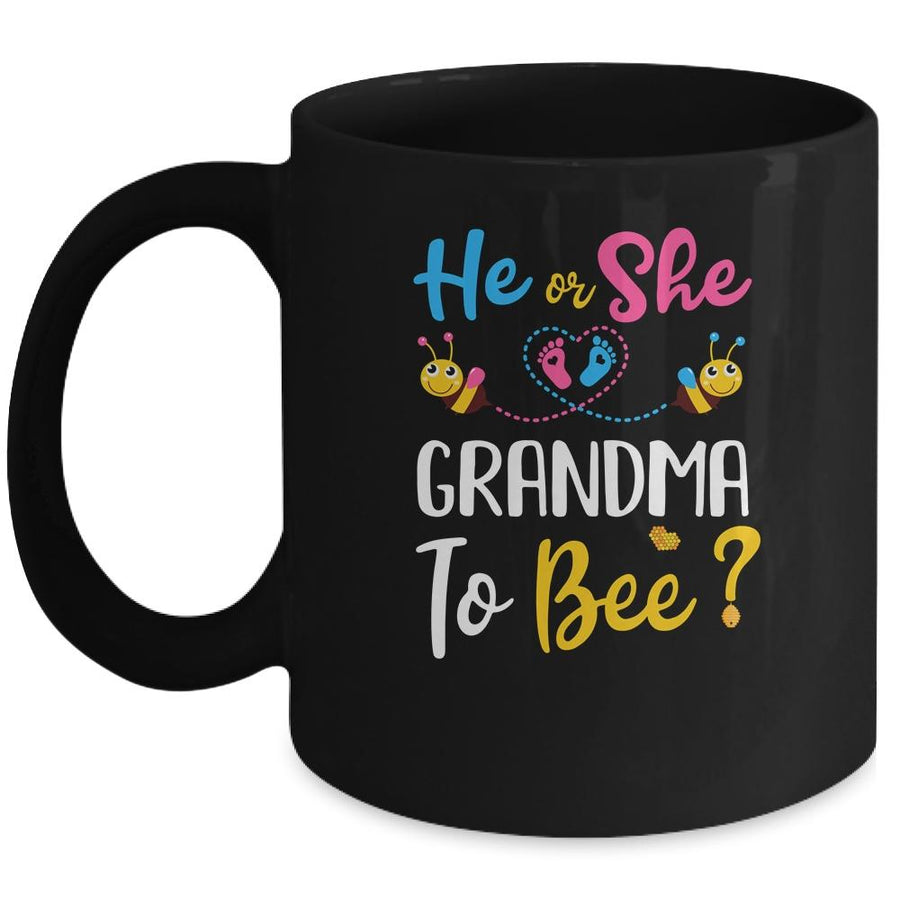 Gender Reveal What Will It Bee He Or She Grandma Mug-Coffee Mug-Mug-Black