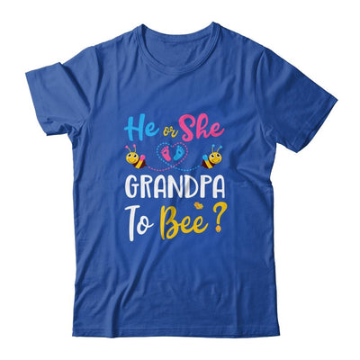 Gender Reveal What Will It Bee He Or She Grandpa-T-Shirt & Hoodie-Classic T-Shirt-Royal