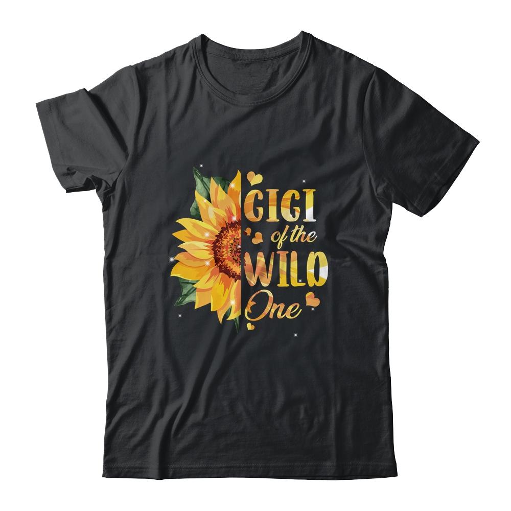 Gigi Of The Wild One 1st Birthday Sunflower-T-Shirt & Hoodie-Classic T-Shirt-Black