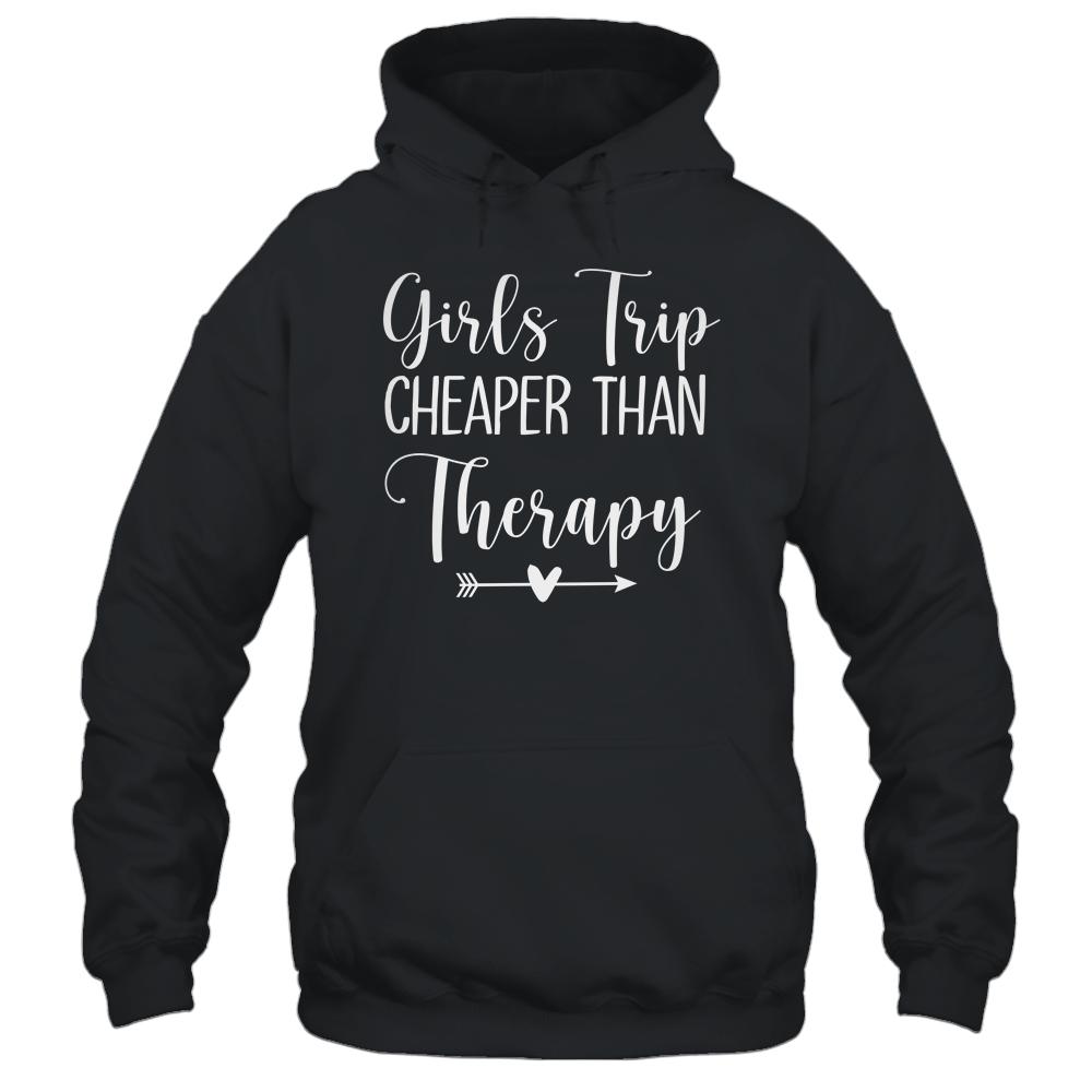 Girls Trip Therapy Travel Travel Vacation Night Out-T-Shirt & Tank Top-Pullover Hoodie-Black