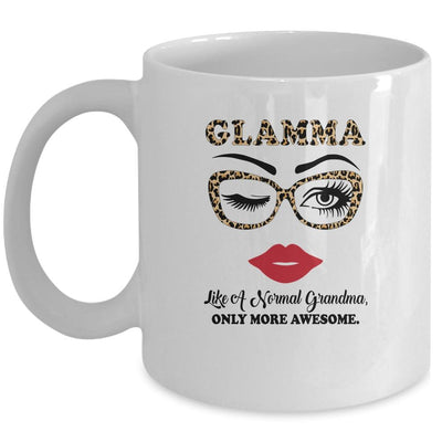 Glamma Like A Normal Grandma Only More Awesome Glasses Face Mug-Coffee Mug-Mug-White
