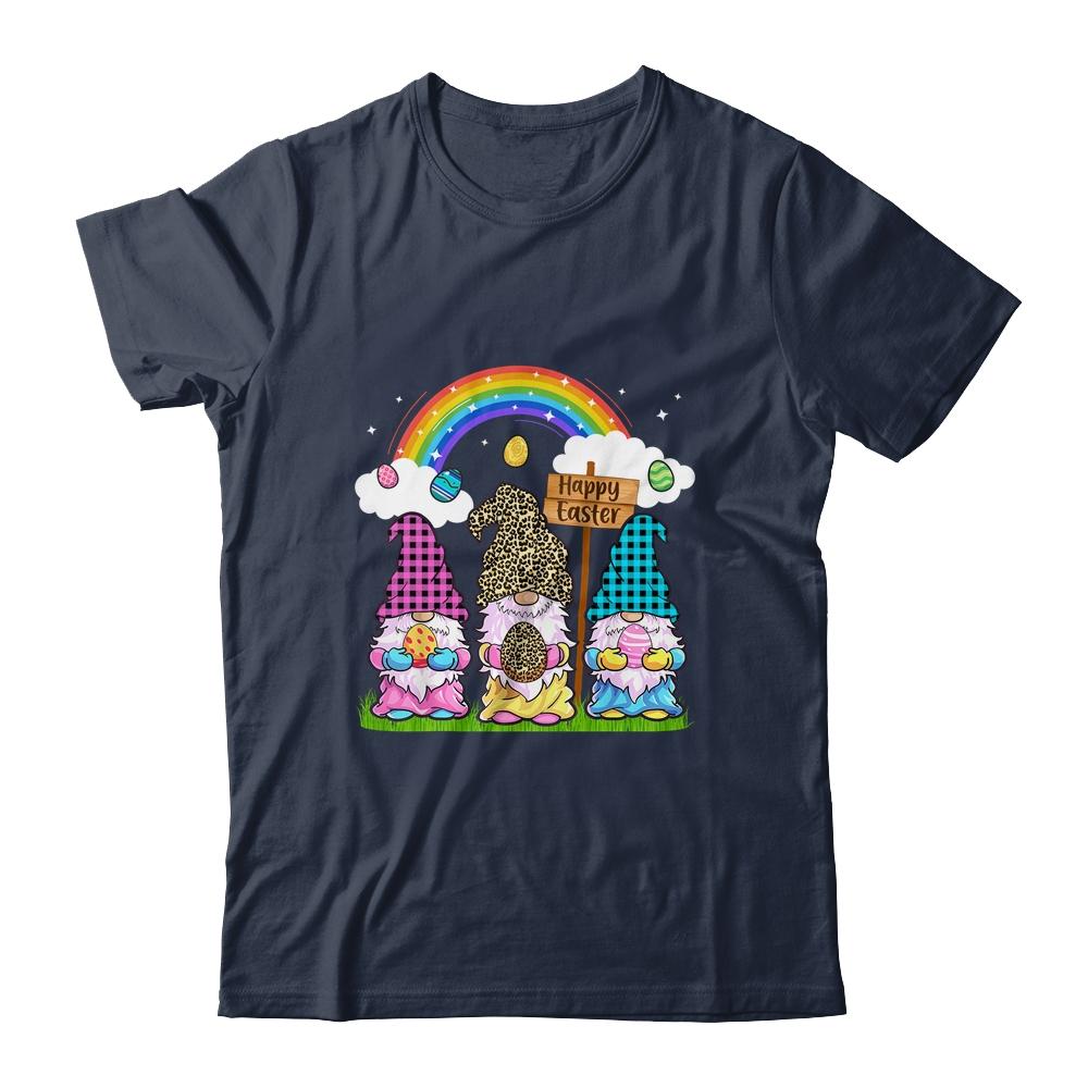 Gnome Easter Leopard Print Easter Day-T-Shirt & Hoodie-Classic T-Shirt-Navy