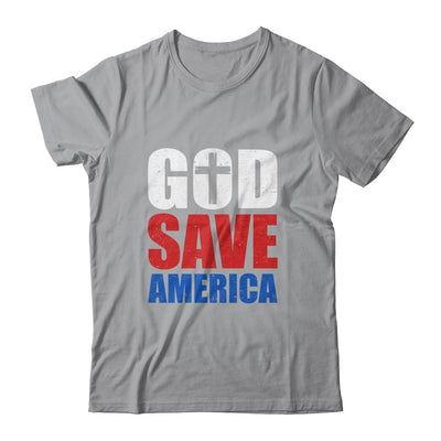 God Save America US Flag Patriotic American-T-Shirt & Hoodie-Classic T-Shirt-Sport Grey