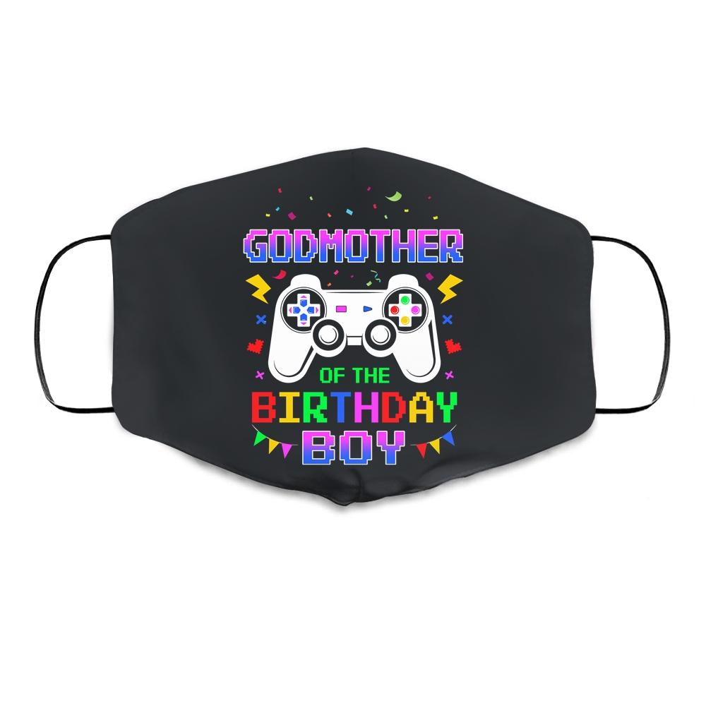 Godmother Of The Birthday Boy Video Gamer Cloth Face Mask