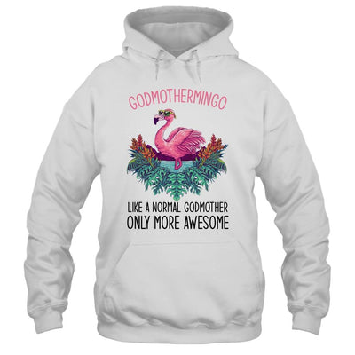 Godmothermingo Like A Godmother Only Awesome Flamingo-T-Shirt & Hoodie-Pullover Hoodie-White