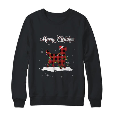 Golden Retriever Christmas Red Plaid Dog Lover Pajama Family Gift-T-Shirt & Sweatshirt-Crewneck Sweatshirt-Black