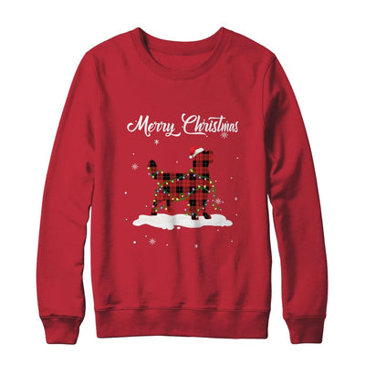 Golden Retriever Christmas Red Plaid Dog Lover Pajama Family Gift-T-Shirt & Sweatshirt-Crewneck Sweatshirt-Red