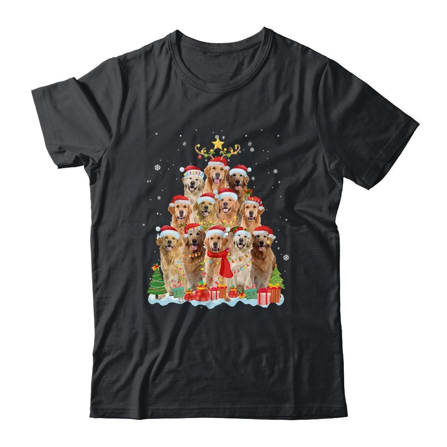 Golden Retriever Christmas Tree Pajama Xmas-T-Shirt & Sweatshirt-Classic T-Shirt-Black