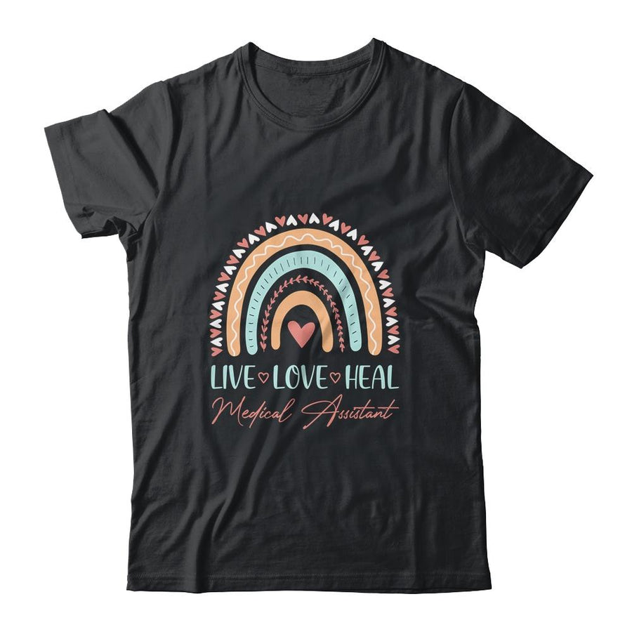 Graduation Rainbow Medical Assistant For Women-T-Shirt & Hoodie-Classic T-Shirt-Black