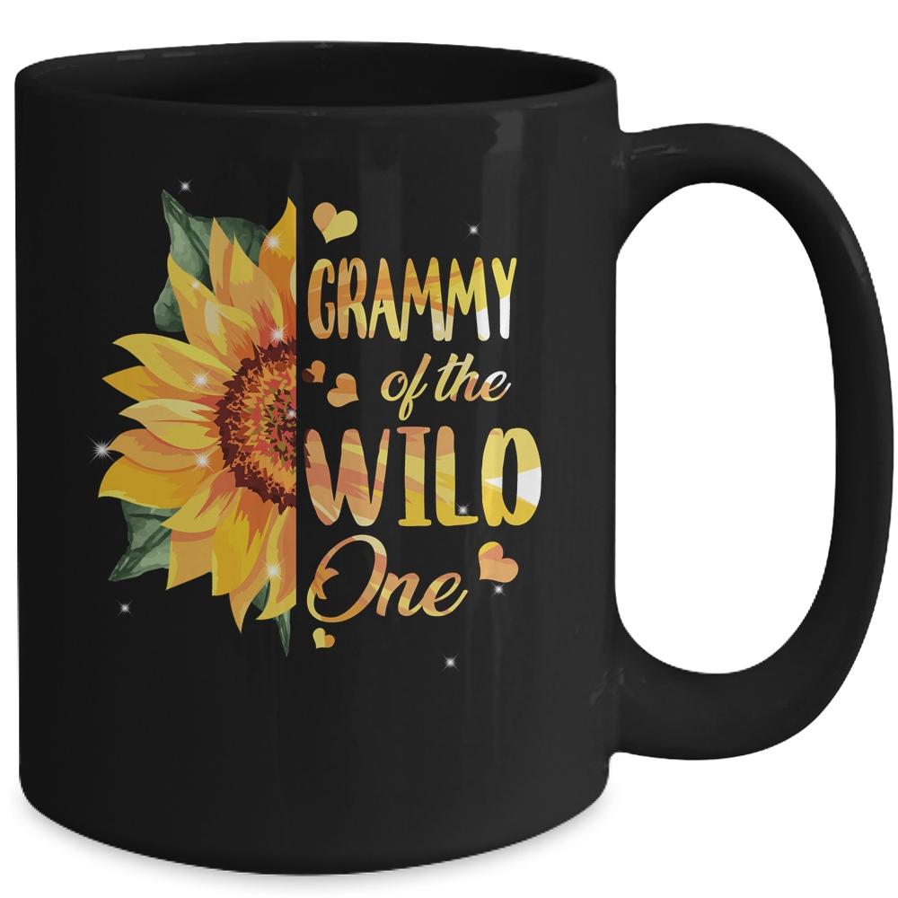 Grammy Of The Wild One 1st Birthday Sunflower Mug-Coffee Mug-