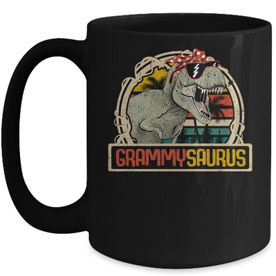Grammysaurus T Rex Dinosaur Grammy Saurus Family Matching Mug-Coffee Mug-Mug-Black