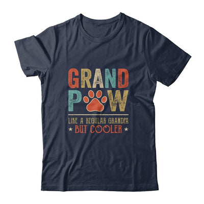 Grand Paw Like A Regular Grandpa But Cooler Funny Dog Lovers-T-Shirt & Hoodie-Classic T-Shirt-Navy