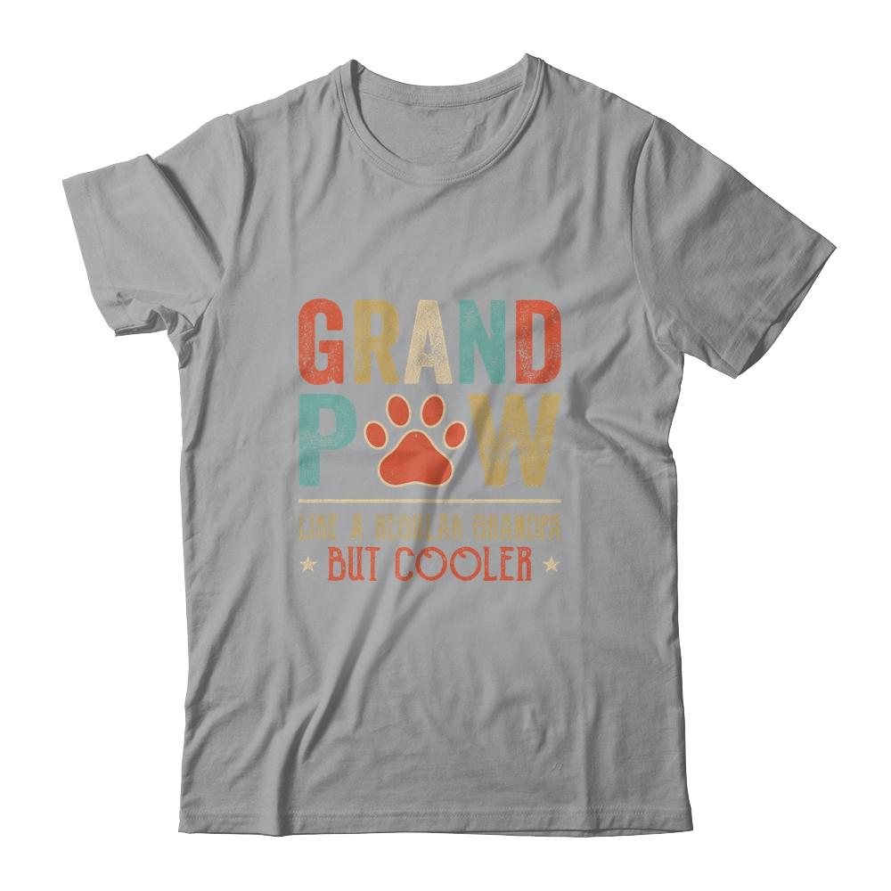Grand Paw Like A Regular Grandpa But Cooler Funny Dog Lovers-T-Shirt & Hoodie-Classic T-Shirt-Sport Grey