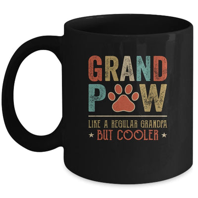 Grand Paw Like A Regular Grandpa But Cooler Funny Dog Lovers Mug-Coffee Mug-Mug-Black