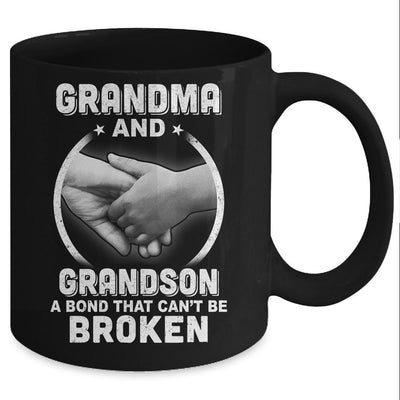 Grandma And Grandson A Bond That Can't Be Broken Mug-Coffee Mug-Mug-Black