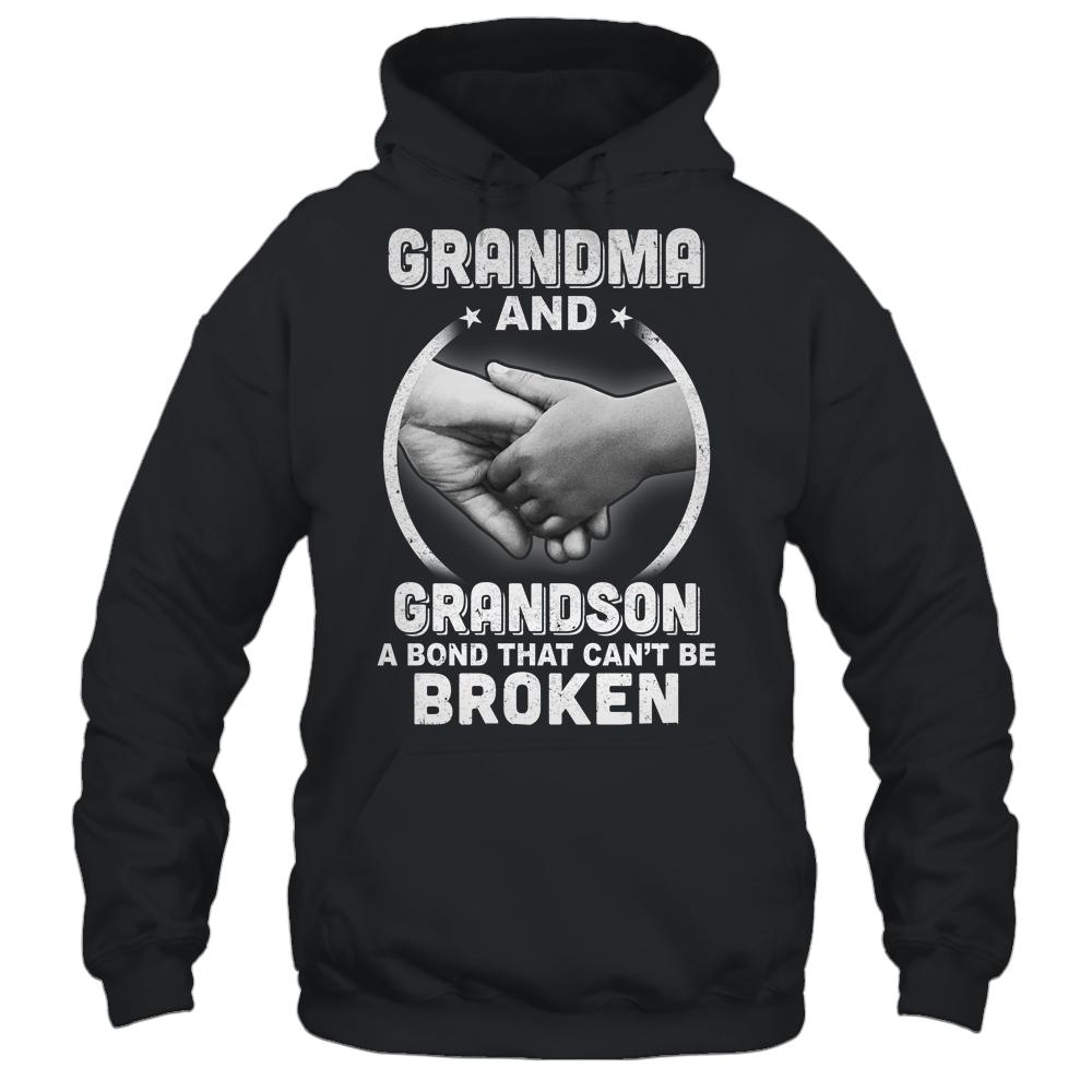 Grandma And Grandson A Bond That Can't Be Broken-T-Shirt & Hoodie-Pullover Hoodie-Black