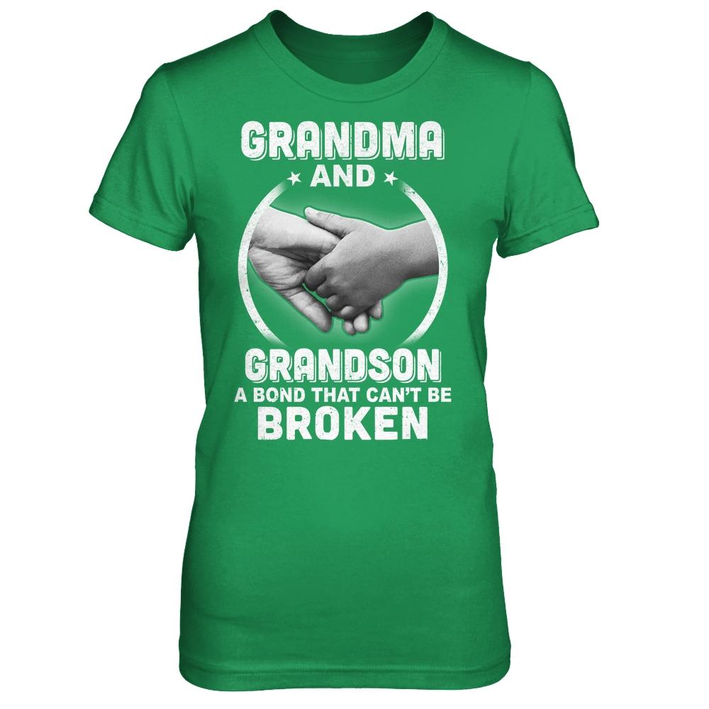Grandma And Grandson A Bond That Can't Be Broken-T-Shirt & Hoodie-Women's T-Shirt-Irish Green