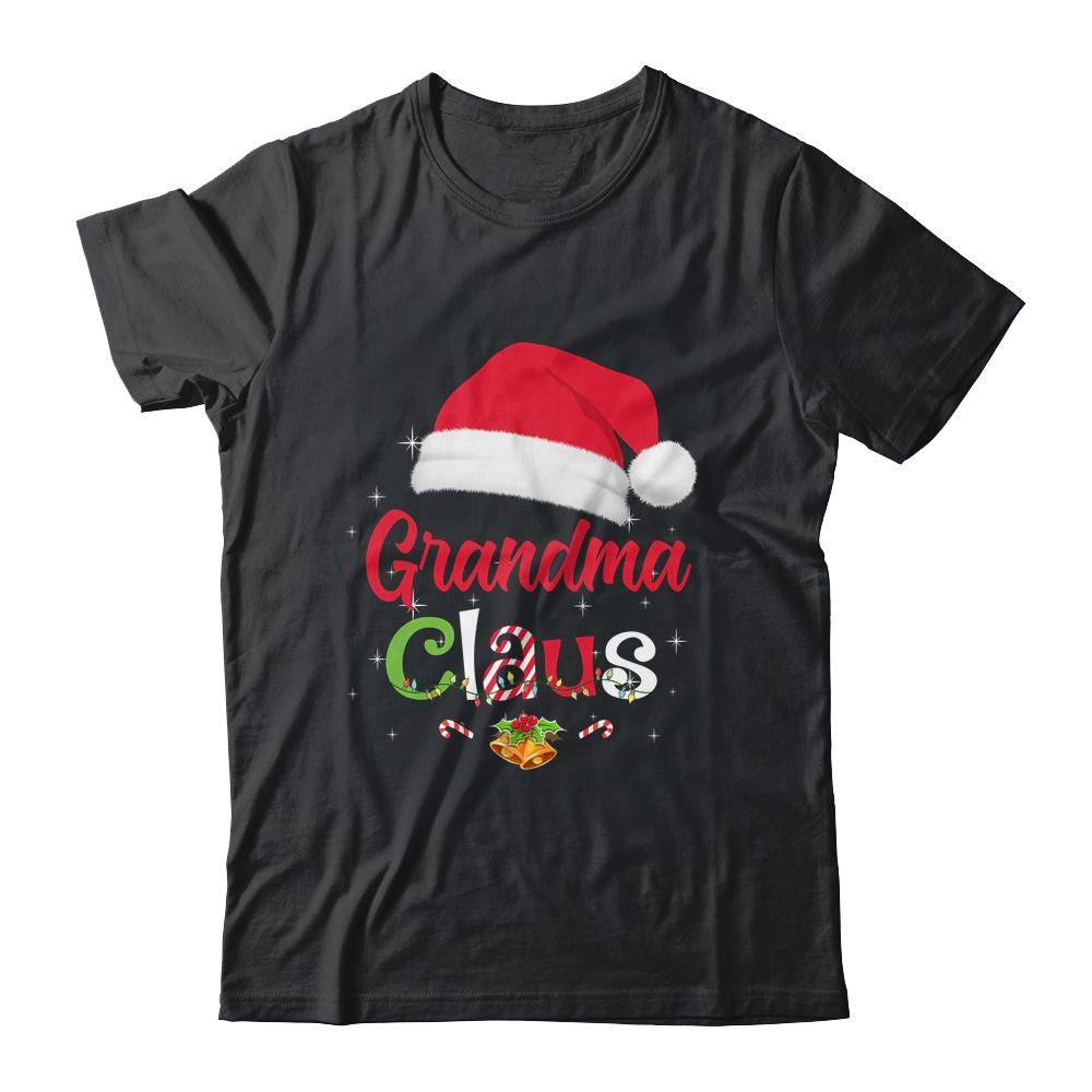 Grandma Claus Santa Christmas Matching Family Pajama Funny-T-Shirt & Sweatshirt-Classic T-Shirt-Black
