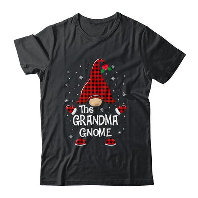 Grandma Gnome Buffalo Plaid Matching Christmas Pajama Gift-T-Shirt & Sweatshirt-Classic T-Shirt-Black
