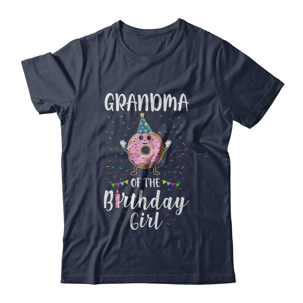 Grandma Of The Birthday Girl Donut Cute Gift-T-Shirt & Hoodie-Classic T-Shirt-Navy