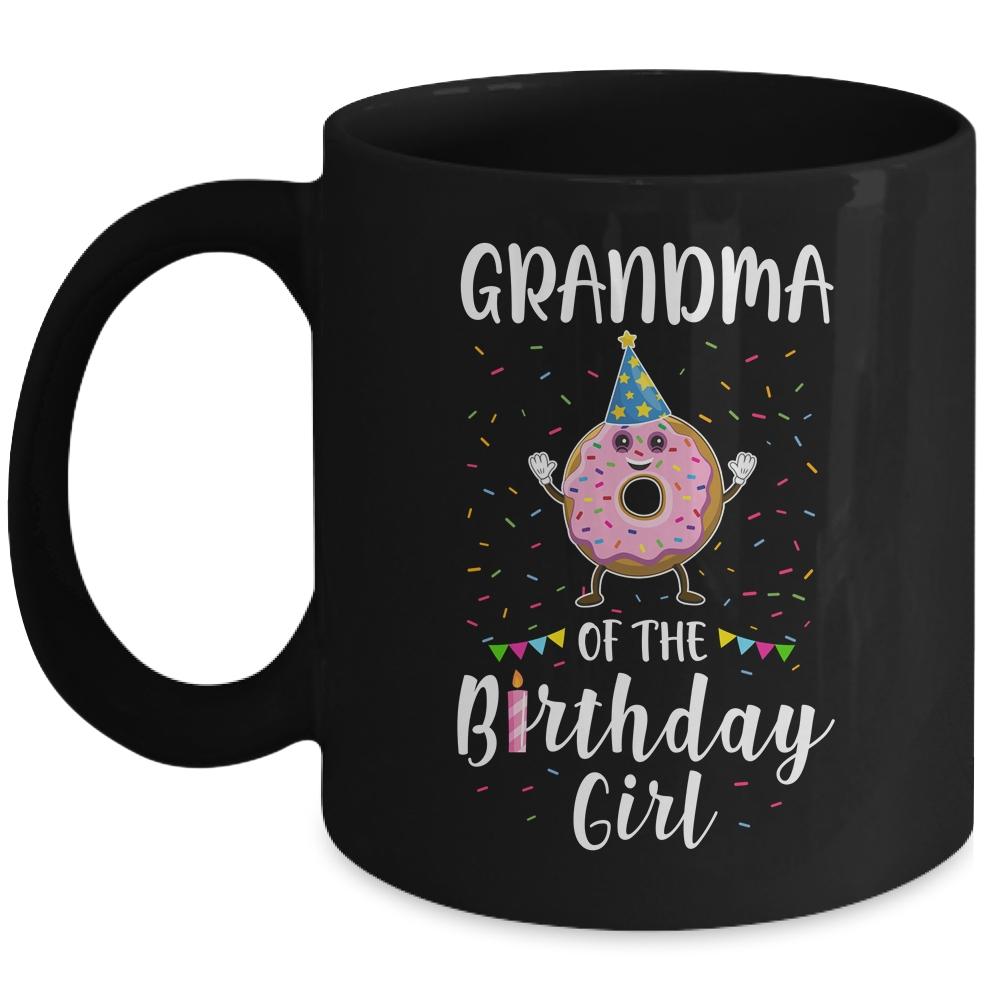 Grandma Of The Birthday Girl Donut Cute Gift Mug-Coffee Mug-Mug-Black
