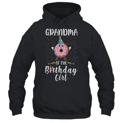 Grandma Of The Birthday Girl Donut Cute Gift-T-Shirt & Hoodie-Pullover Hoodie-Black