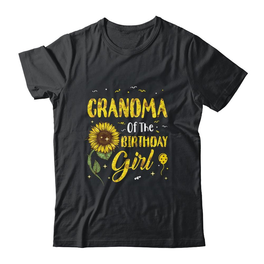 Grandma Of The Birthday Girl Grandma Sunflower Gifts-T-Shirt & Hoodie-Classic T-Shirt-Black