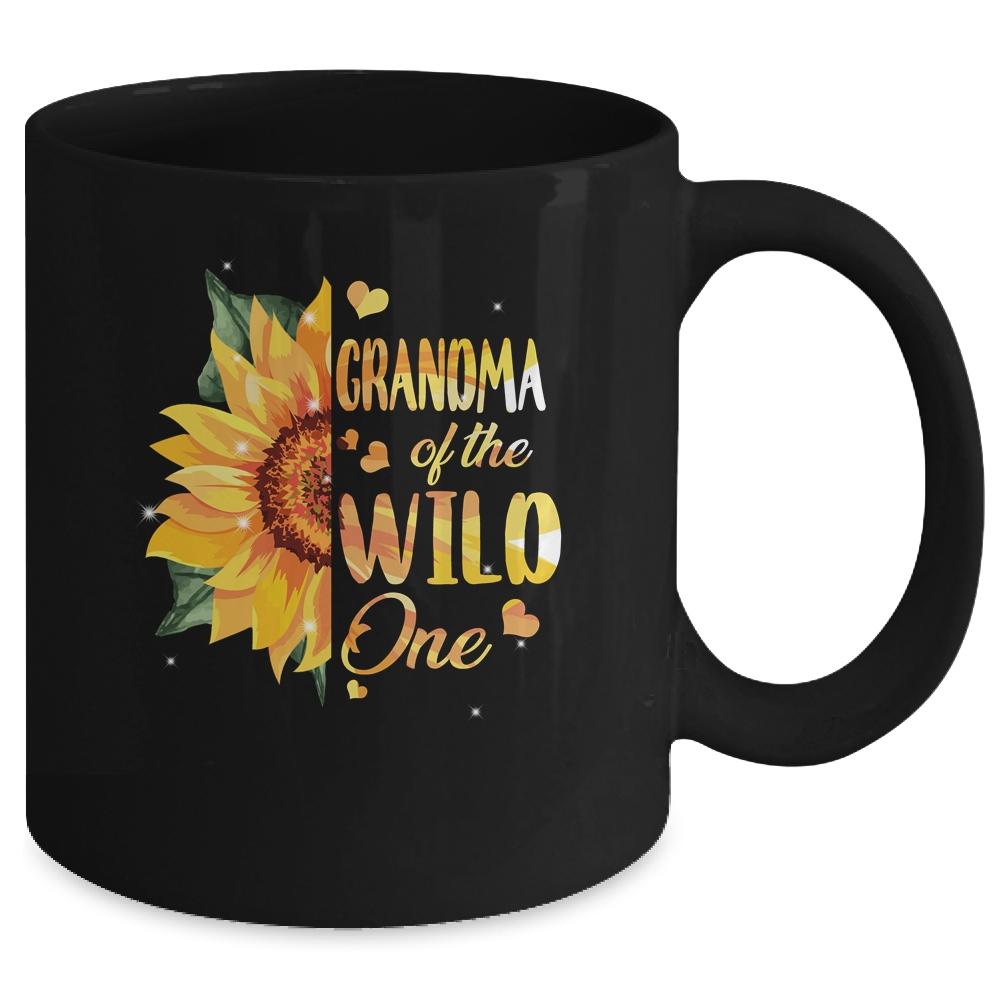 Grandma Of The Wild One 1st Birthday Sunflower Mug-Coffee Mug-