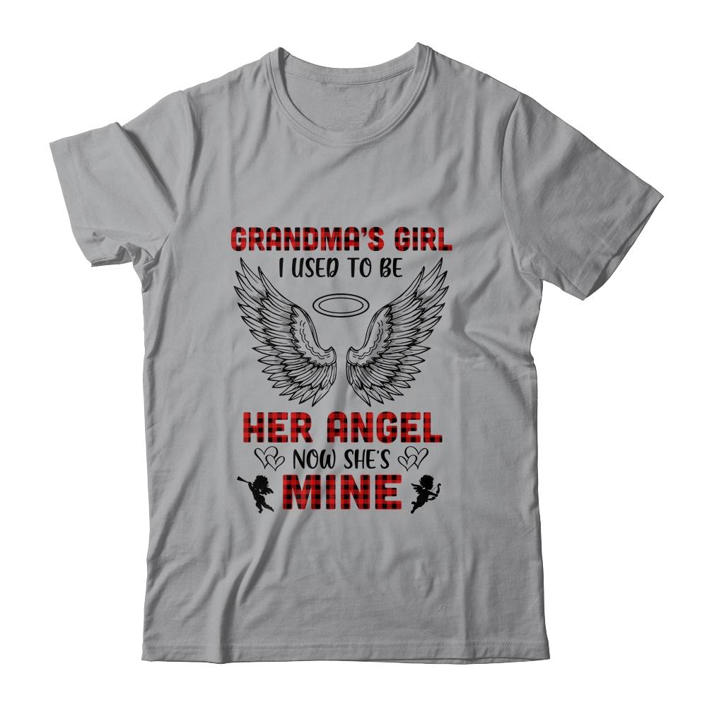 Grandma's Girl I Used To Be Her Angel Now She's Mine-T-Shirt & Hoodie-Classic T-Shirt-Sport Grey
