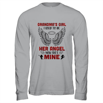 Grandma's Girl I Used To Be Her Angel Now She's Mine-T-Shirt & Hoodie-Long Sleeve T-Shirt-Sport Grey