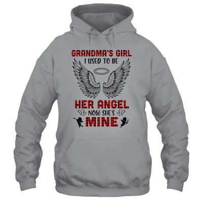 Grandma's Girl I Used To Be Her Angel Now She's Mine-T-Shirt & Hoodie-Pullover Hoodie-Sport Grey
