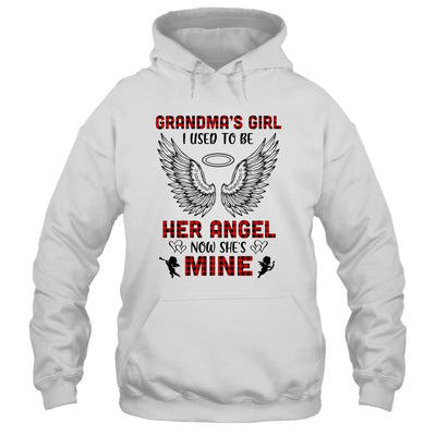 Grandma's Girl I Used To Be Her Angel Now She's Mine-T-Shirt & Hoodie-Pullover Hoodie-White