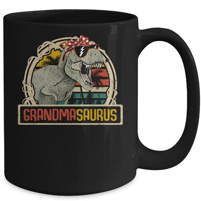 Grandmasaurus T Rex Dinosaur Grandma Saurus Family Matching Mug-Coffee Mug-