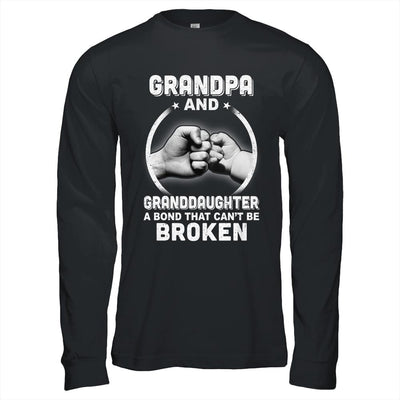 Grandpa And Granddaughter A Bond That Can't Be Broken-T-Shirt & Hoodie-Long Sleeve T-Shirt-Black