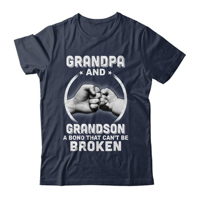 Grandpa And Grandson A Bond That Can't Be Broken-T-Shirt & Hoodie-Classic T-Shirt-Navy
