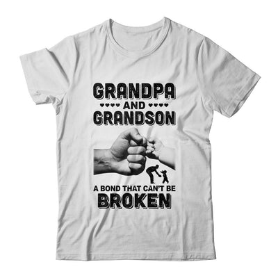 Grandpa And Grandson A Bond That Can't Be Broken Gift-T-Shirt & Hoodie-Classic T-Shirt-White