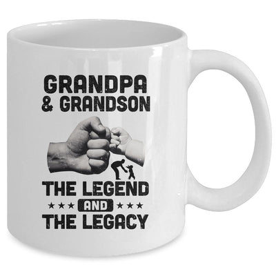 Grandpa And Grandson The Legend and The Legacy Mug-Coffee Mug-Mug-White