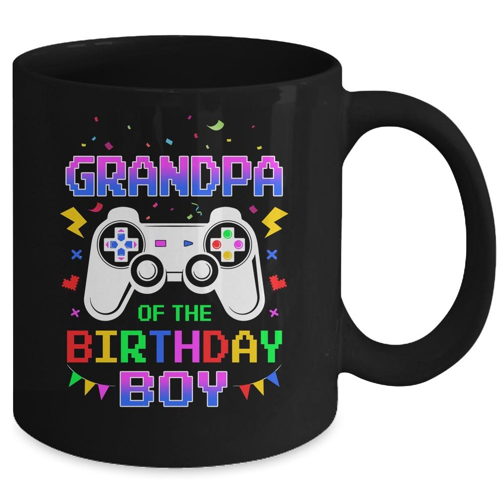 Grandpa Of The Birthday Boy Video Gamer Mug-Coffee Mug-