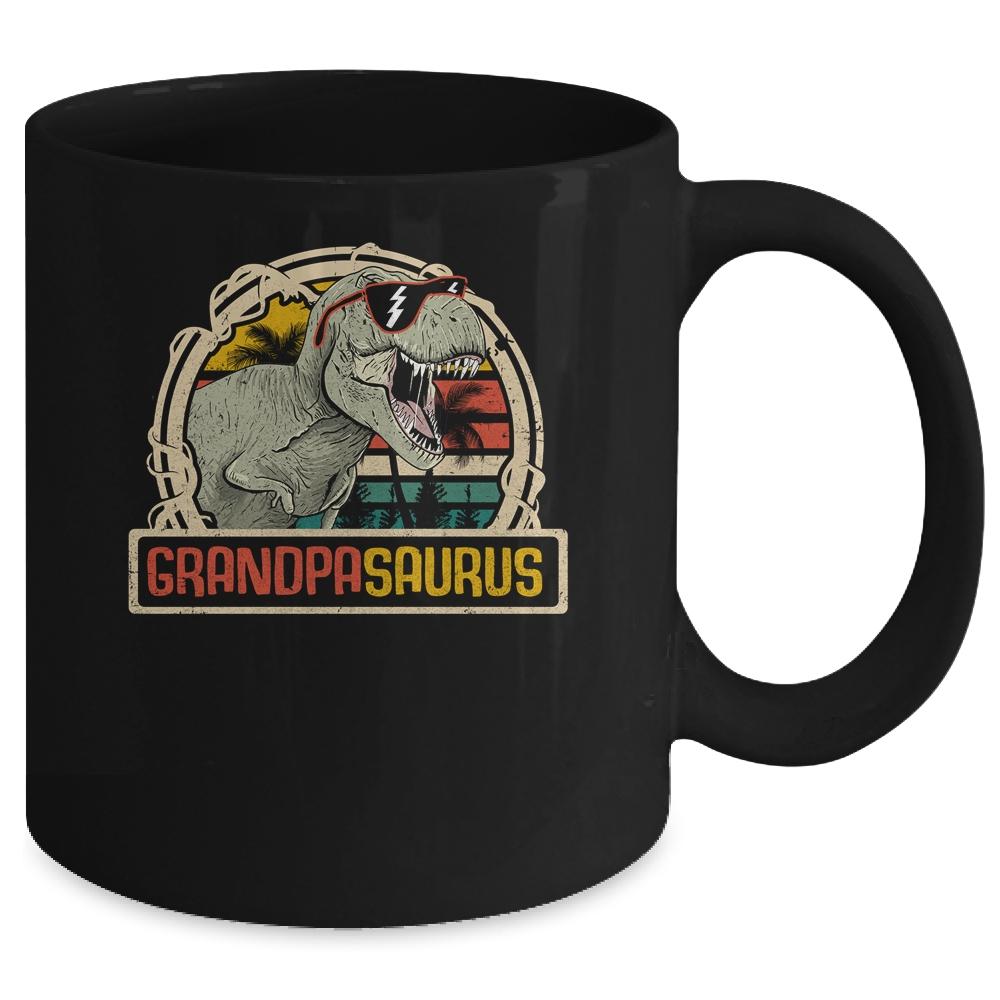 Grandpasaurus T Rex Dinosaur Grandpa Saurus Family Matching Mug-Coffee Mug-