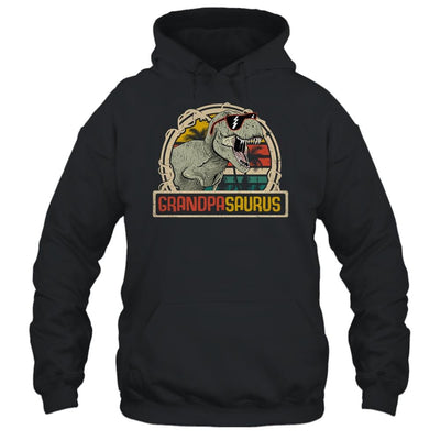 Grandpasaurus T Rex Dinosaur Grandpa Saurus Family Matching-T-Shirt & Hoodie-Pullover Hoodie-Black