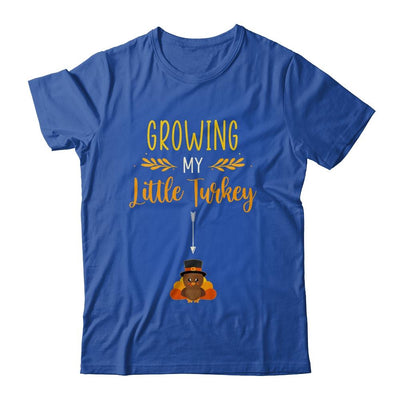 Growing My Turkey Thanksgiving Pregnancy Announcement-T-Shirt & Hoodie-Classic T-Shirt-Royal